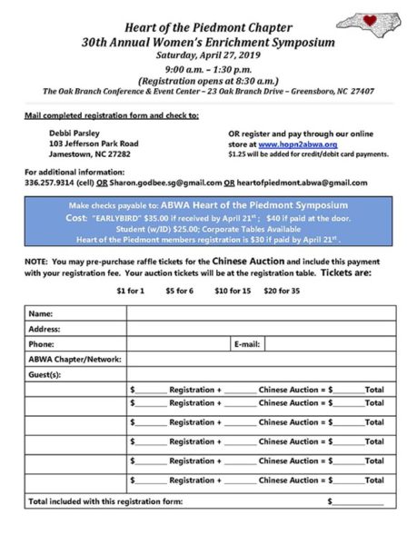 Registration Form for Apr 27