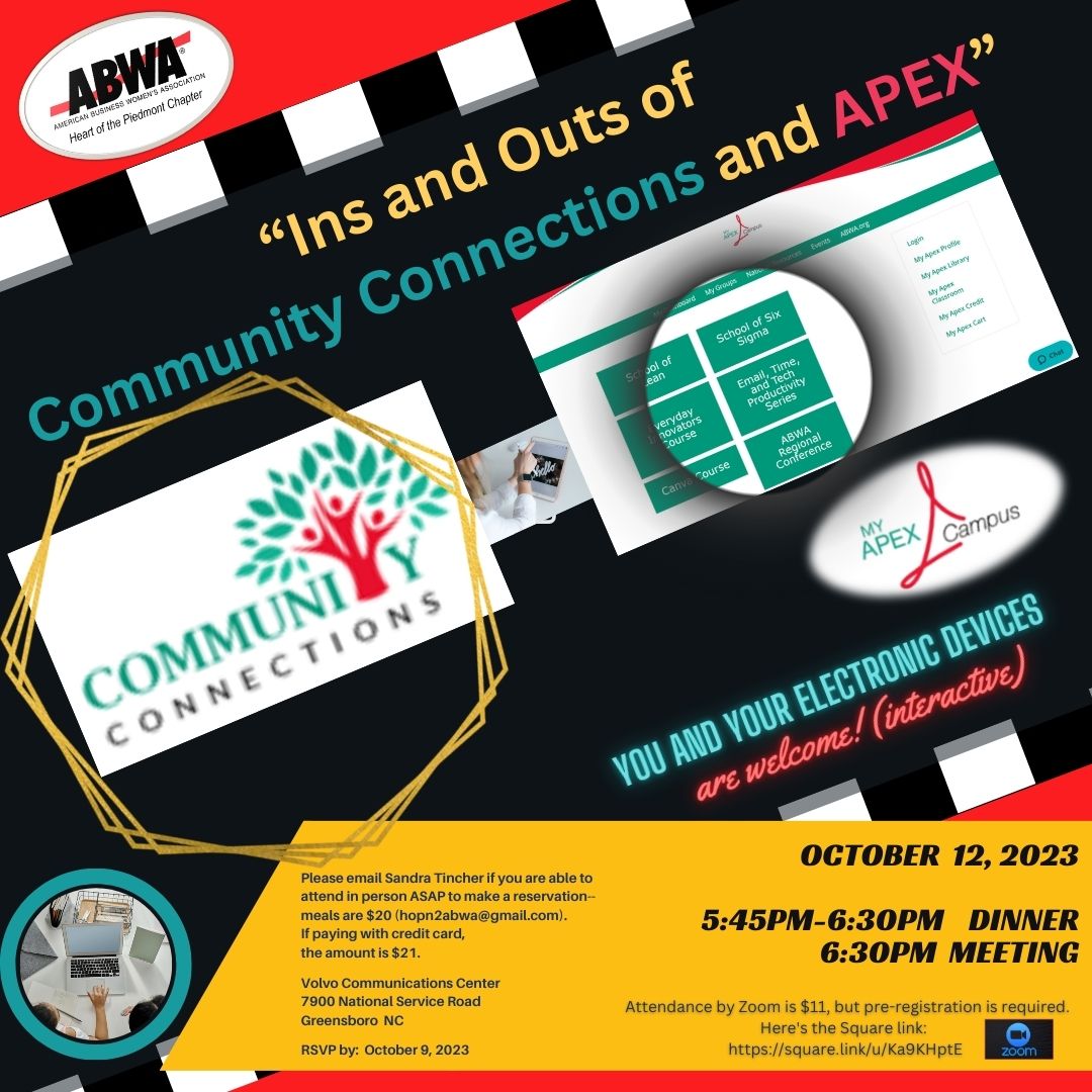 Community Connections, Apex, ABWA